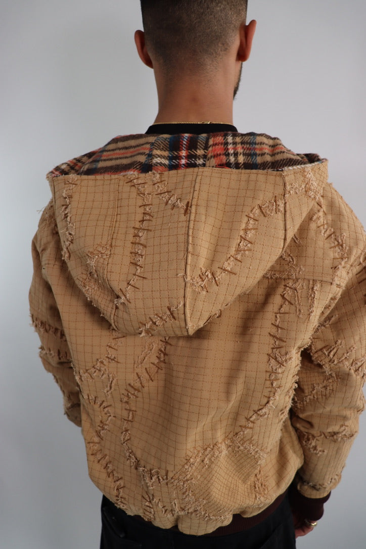 Abstract Workwear - hooded jacket