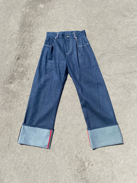 Red selvage jeans