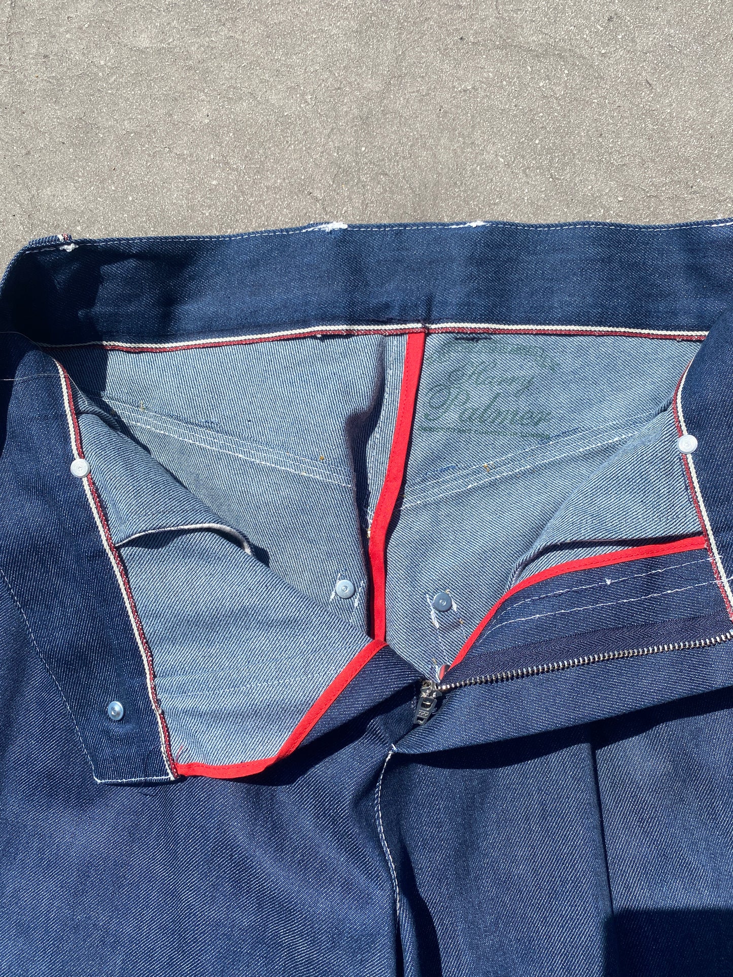 Red selvage jeans