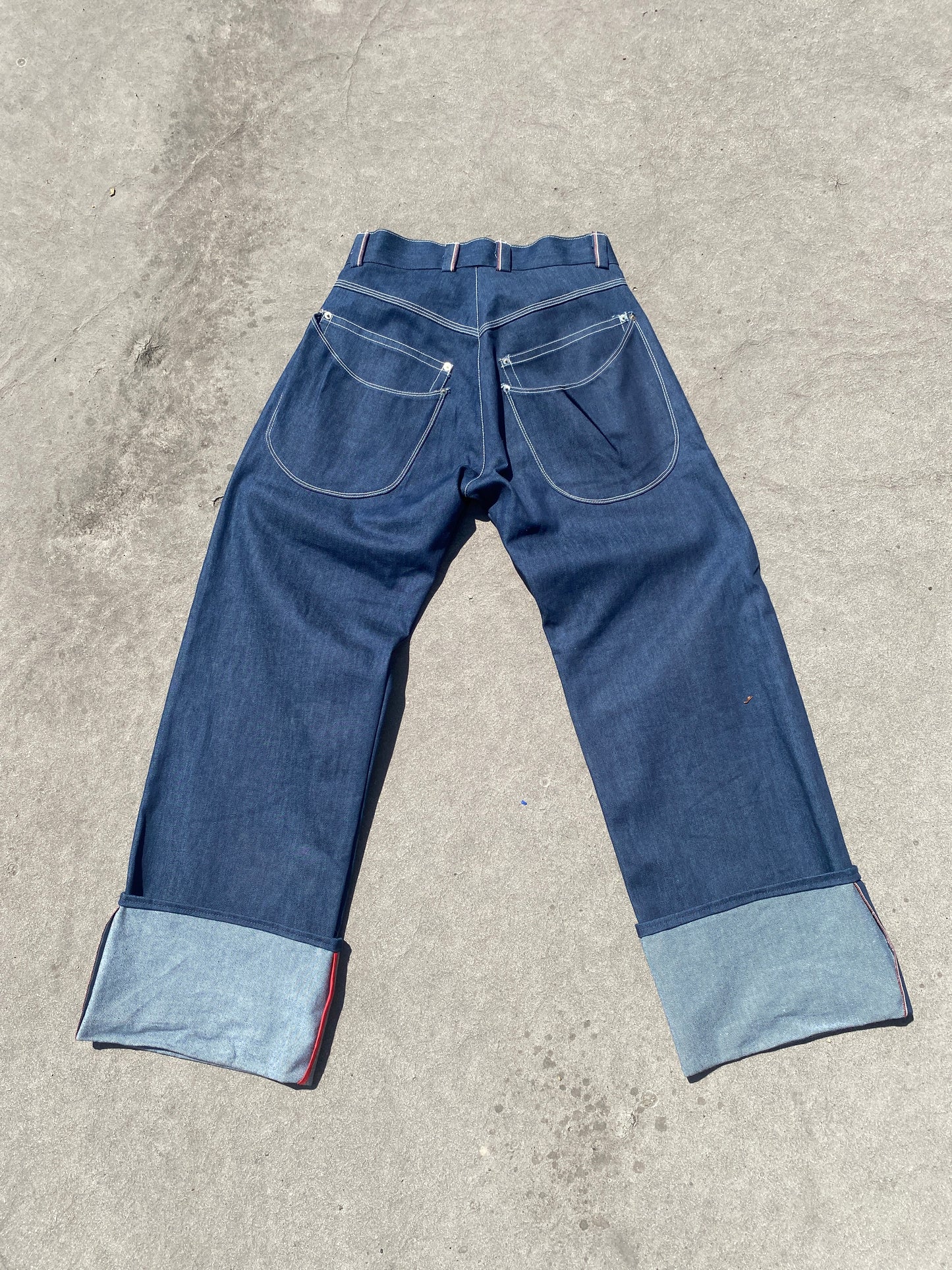 Red selvage jeans