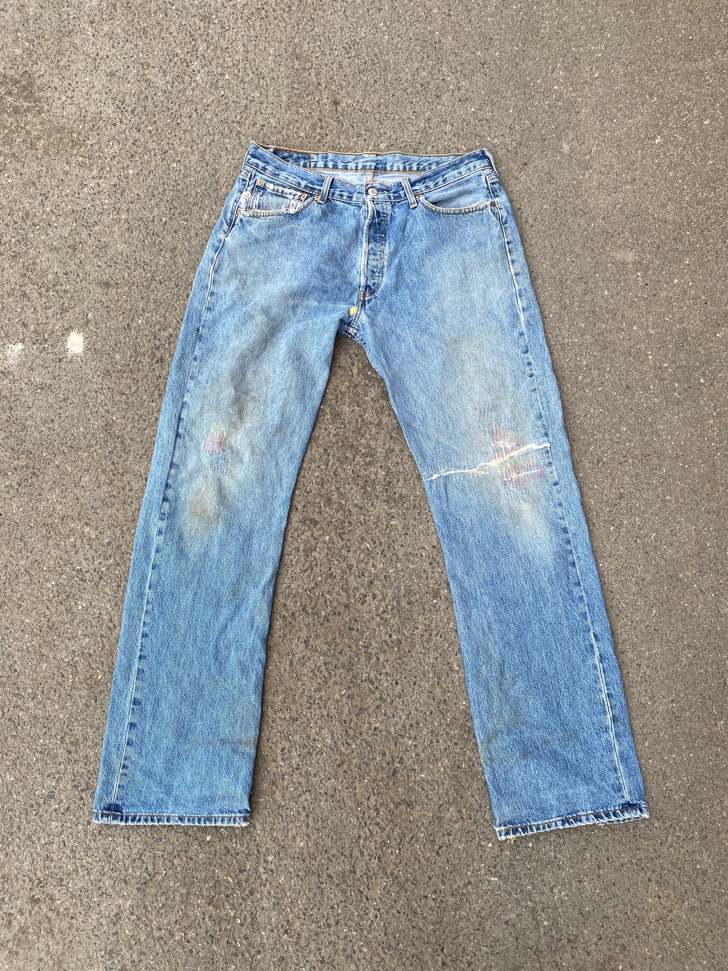 3 colour mended vintage Levi’s