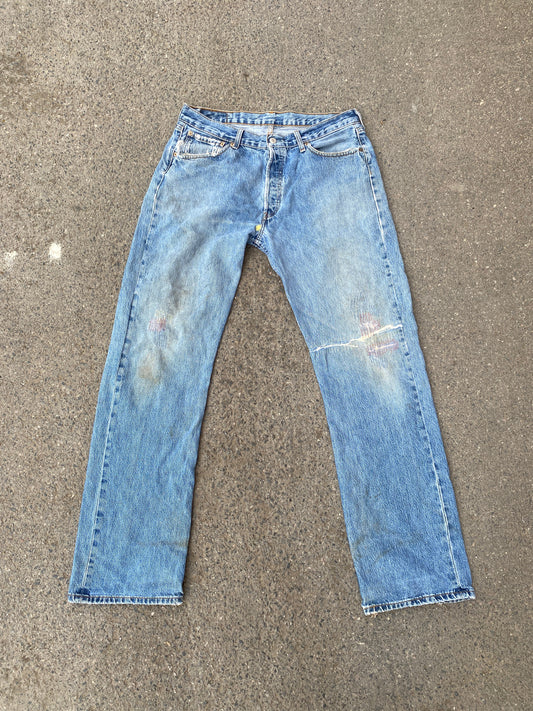 3 colour mended vintage Levi’s